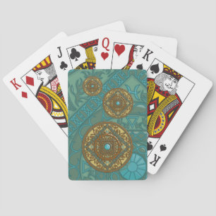Cartas Clásicas de Juego Mandala de Piscis