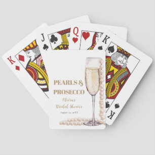 Cartas Clásicas de Juego Perlas Doradas y Prosecco