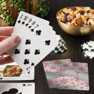 Cartas clásicas de juego plata y rojo