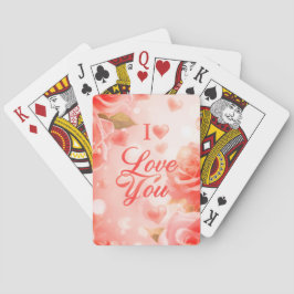 Cartas clásicas de juego rosadas y blancas del día