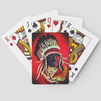 Cartas clásicas de jugador de guerrero nativo
