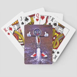 Cartas clásicas de jugar con spray de bidé roto
