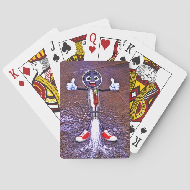 Cartas clásicas de jugar con spray de bidé roto (Reverso)
