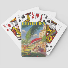 Cartas clásicas de póquer del cartel de viaje a Fl