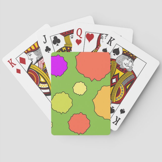 Cartas clásicas geométricas retro divertidas (Reverso)