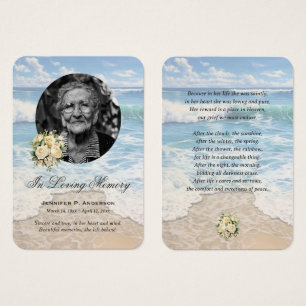 Cartas conmemorativas de la foto en la playa