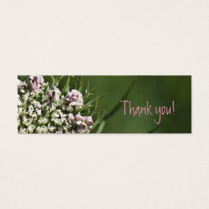 Cartas de agradecimiento a floral rosada en miniat