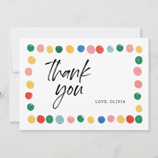 Cartas de agradecimiento a la fiesta de cumpleaños (Anverso)