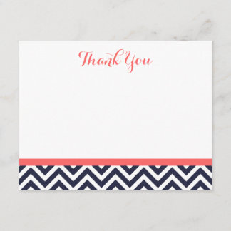 Cartas de agradecimiento a Navy y Coral Simple Che