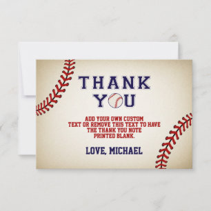 Cartas de agradecimiento al béisbol vintage