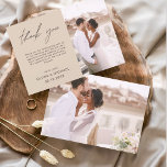 Cartas de agradecimiento de Terracotta Boda Minima<br><div class="desc">Boda de presupuesto Gracias Tarjetas que tienen una foto en el frente y en la parte de atrás. Las tarjetas de agradecimiento contienen una moderna tipografía de escritura cursiva con letras a mano que son elegantes,  simples y modernas para usar después de la celebración del día de la boda.</div>