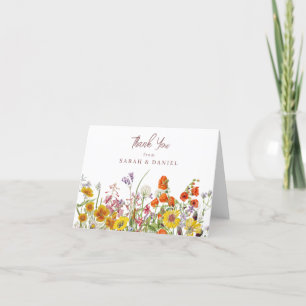 Cartas de agradecimiento plegadas por flores silve