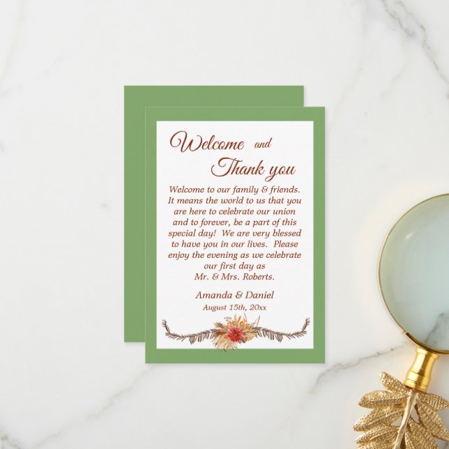 Cartas de agradecimiento por día de bodas (Anverso/Reverso In Situ)