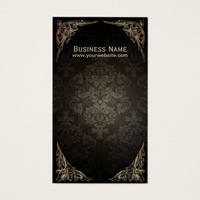 Cartas de anclaje de damasco oscuro enmarcadas en  (Frente)