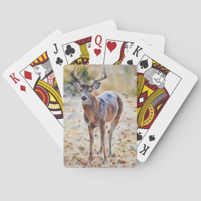 Cartas de arte de la naturaleza salvaje Deer Buck (Reverso)