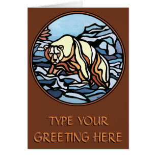 Cartas de arte de oso Personalizado de tarjetas de