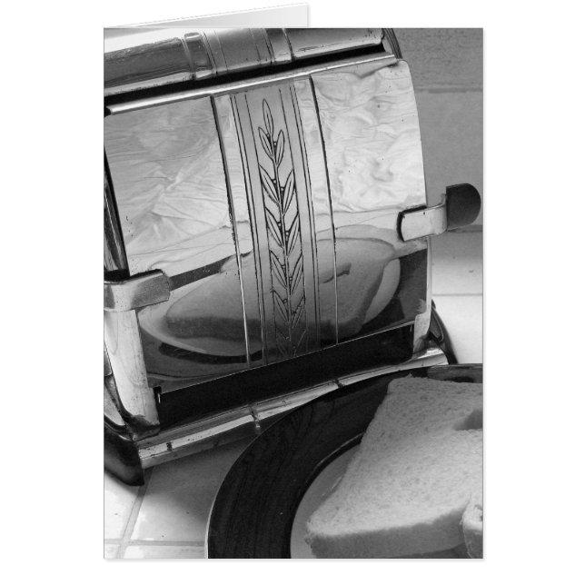 Cartas de arte en blanco de tostadora de cocina de (Frente)