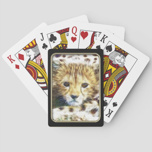 Cartas de Arte Fractal Chetah Cub (Reverso)