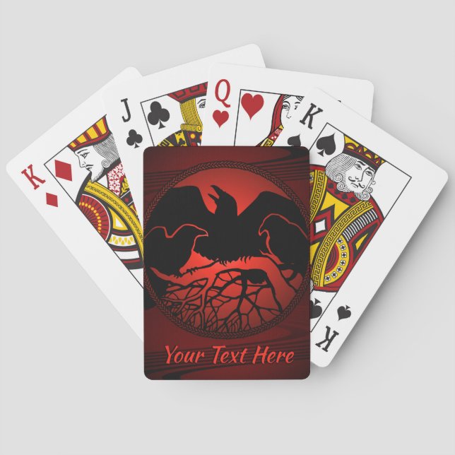 Cartas de arte tribal Personalizado Raven Cards (Reverso)