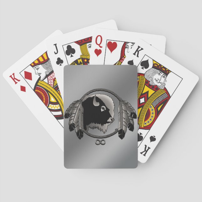 Cartas de arte tribales cartas de juego personaliz (Reverso)