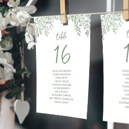 Cartas de asientos florales caprichosos dibujados