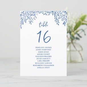 Cartas de asientos florales caprichosos dibujados 