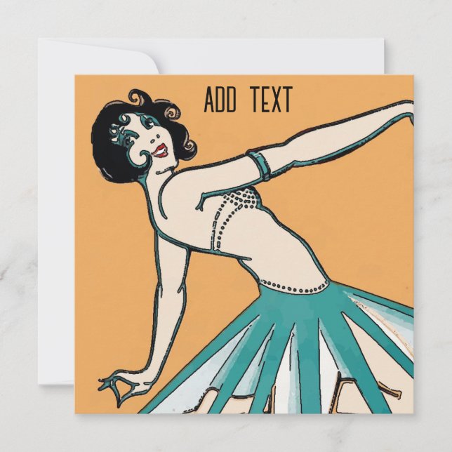 Cartas de bailarina francesas antiguas (Anverso)