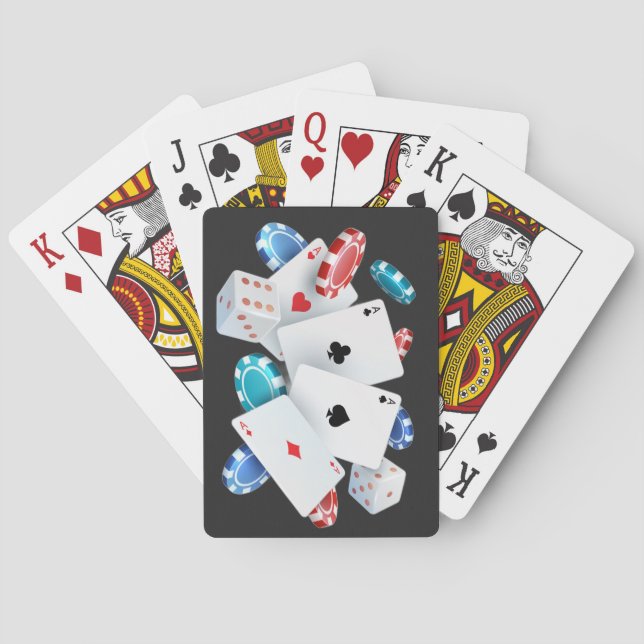 Cartas de baraja de póquer de casino (Reverso)