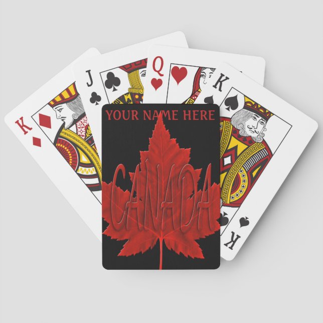 Cartas de Canadá para jugar tarjetas de recuerdo p (Reverso)