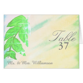 Cartas de carpas de Boda de color de hoja tropical