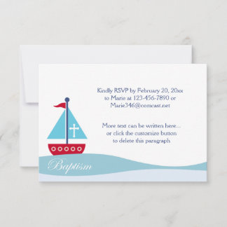 Cartas de cierre RSVP para el bautismo de vela