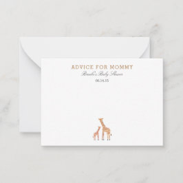 Cartas de consejo de Giraffe Mommy