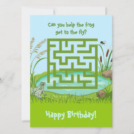 Cartas de cumpleaños de Frog and Fly Maze