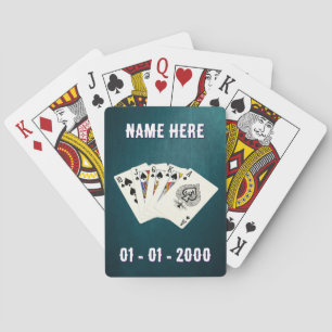 Cartas de cumpleaños de mano de póquer