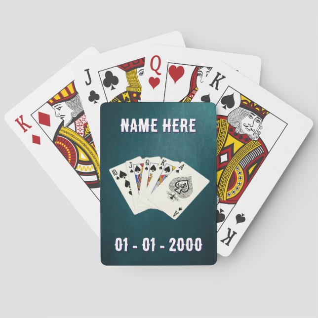 Cartas de cumpleaños de mano de póquer (Reverso)