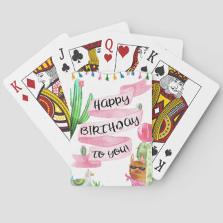 Cartas de cumpleaños feliz, Llama con pancarta