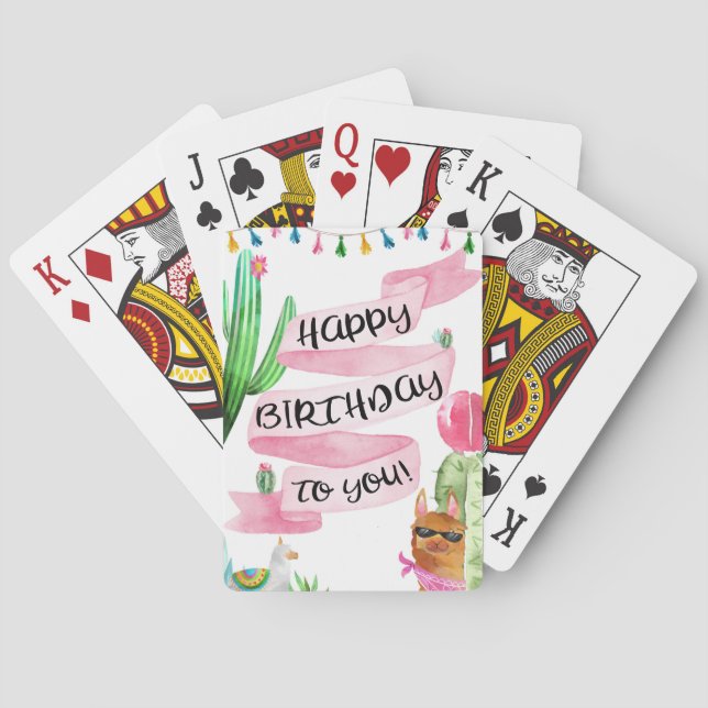 Cartas de cumpleaños feliz, Llama con pancarta (Reverso)