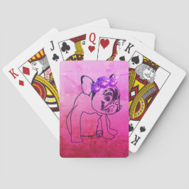 Cartas de dibujo de arte de Bulldog francés
