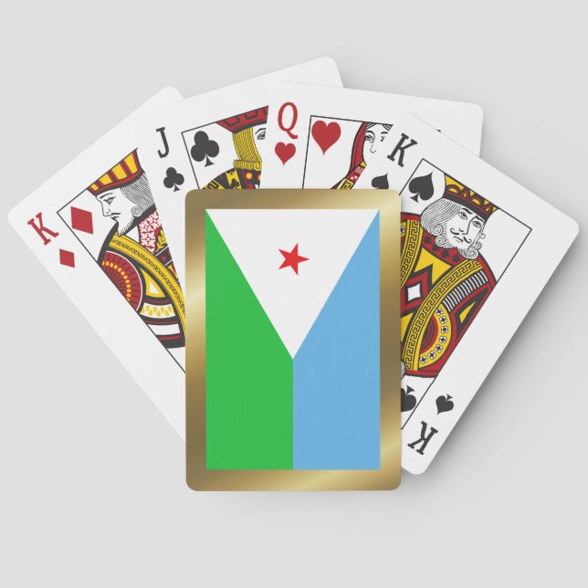 Cartas de Djibouti con Bandera (Reverso)