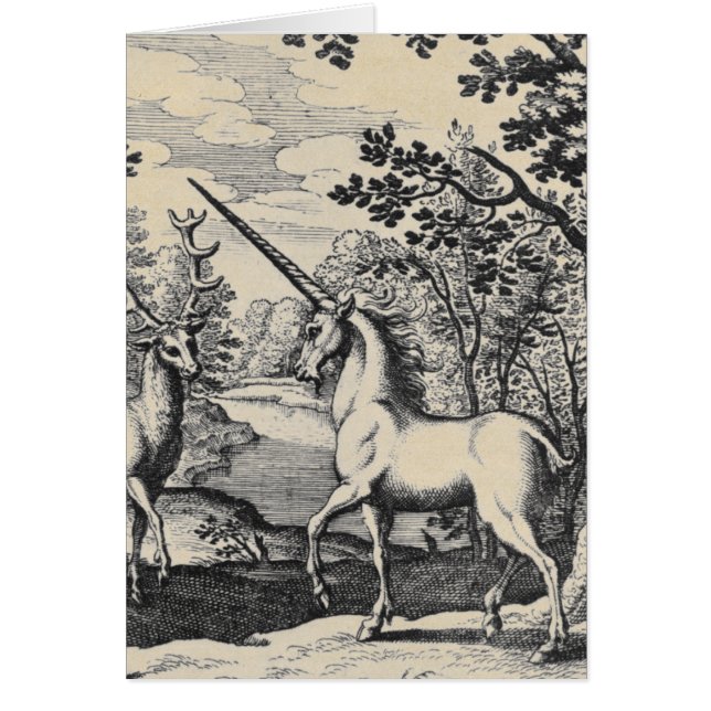 Cartas de felicitación mística de unicornio (Frente)