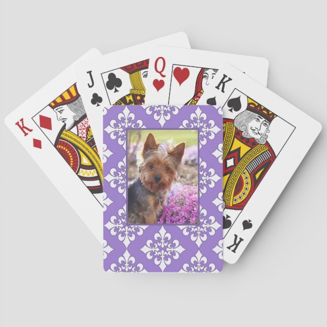 Cartas de flores moradas de lisas para Personaliza (Reverso)