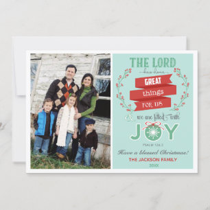 Cartas de fotos de la Biblia frente a la Navidad (