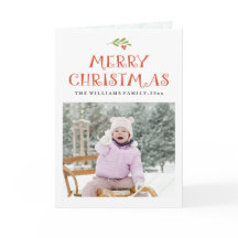 Cartas de fotos de Navidad de Mistletoe