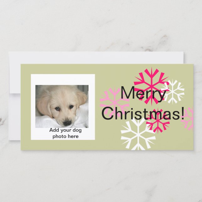 Cartas de fotos de Navidad de perro personalizado  (Anverso)