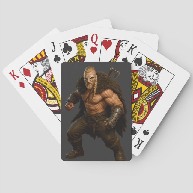 Cartas de héroe bárbaro vikingo (Reverso)
