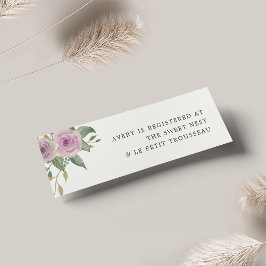 Cartas de inserción de registro de novias Violet &