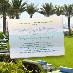 Cartas de invitación a la boda magnética Beach Sun