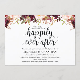 Cartas de invitación a la boda rusa por borgoña