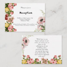 Cartas de invitación de bodas con motivos florales