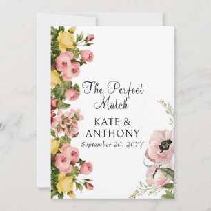 Cartas de invitación de bodas con motivos florales